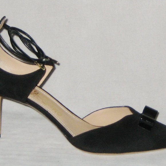 NIB Salvatore Ferragamo CAROLYN Suede PUMP Made In ITALY MSRP $895 - Picture 2 of 7